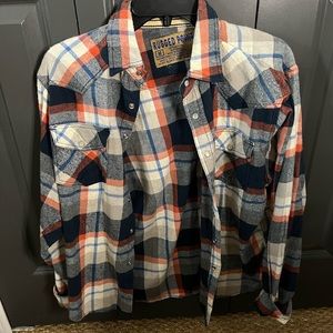 women’s pearl snap authentic rugged point flannel